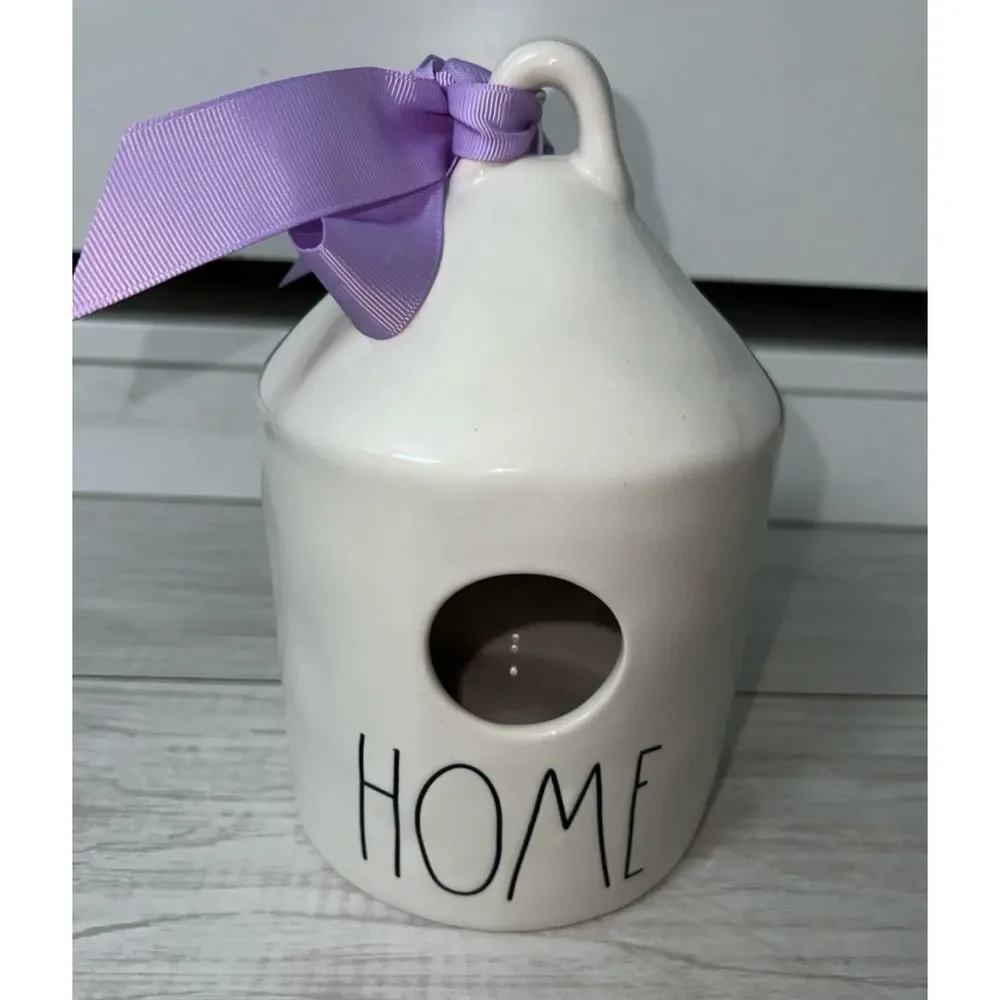 Rae Dunn Artisan Collection WHITE Round HOME Birdhouse NEW